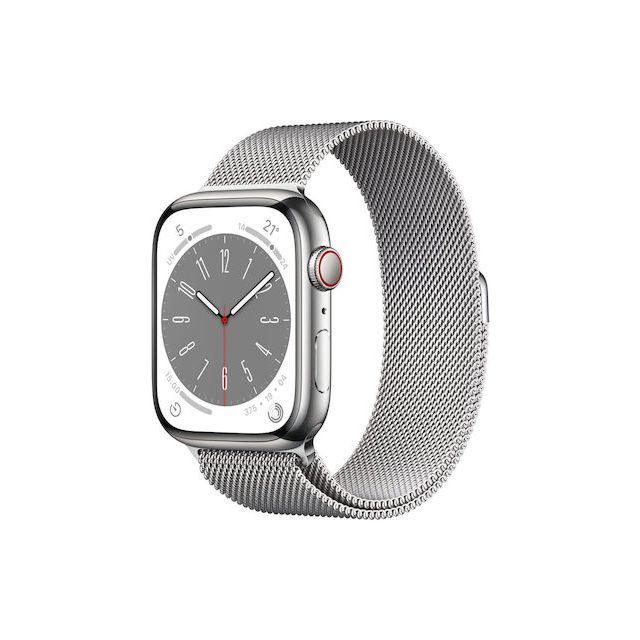 Apple Watch Series 8 45mm GPS+Cellular Stainless Steel Silver Refurbished Grade A