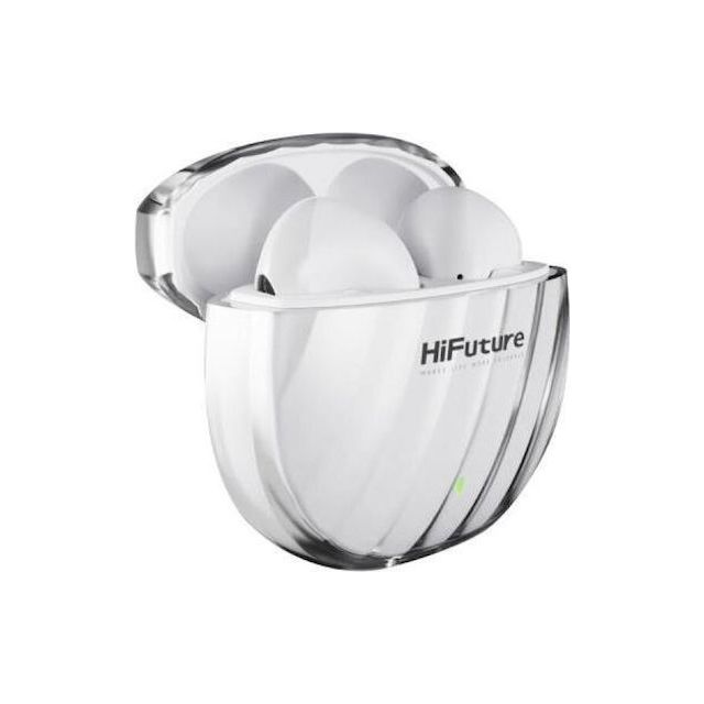 HiFuture FlyBuds 3 Bluetooth Handsfree Ακουστικά με Αντοχή στον Ιδρώτα και Θήκη Φόρτισης Λευκά