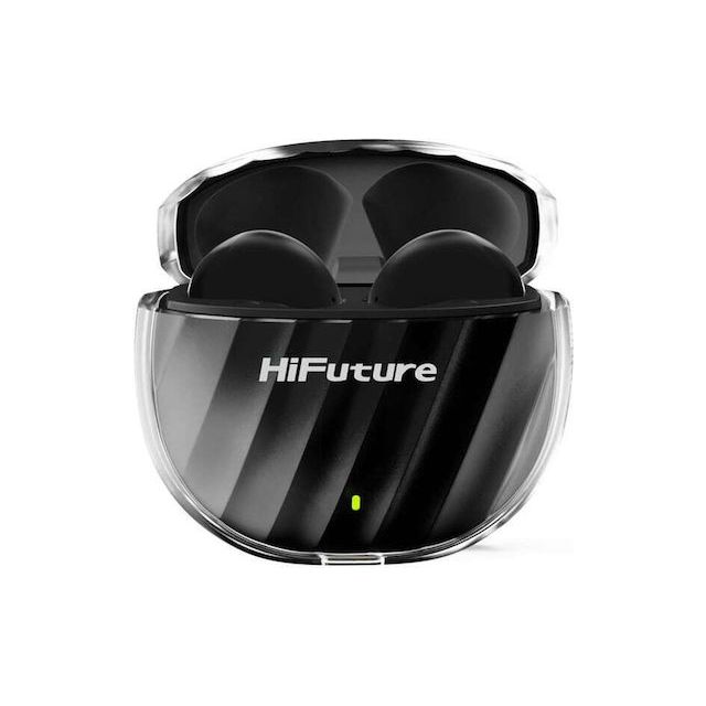 HiFuture FlyBuds 3 Bluetooth Handsfree Ακουστικά με Αντοχή στον Ιδρώτα και Θήκη Φόρτισης Μαύρα